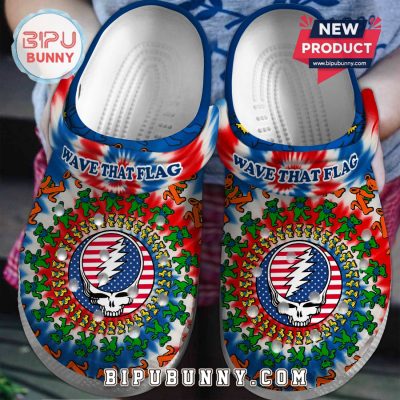 Grateful Dead Wave That Flag Independence Day Crocs Grateful Dead Wave That Flag Independence Day Crocs