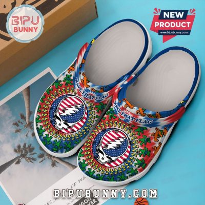 Grateful Dead Wave That Flag Independence Day Crocs
