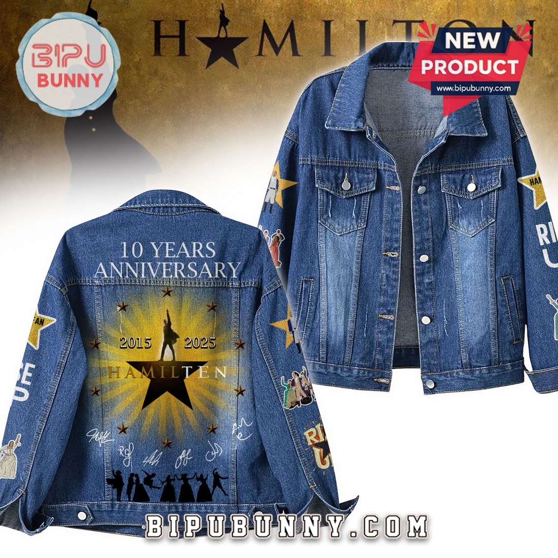 Hamilton 10 Years Anniversary Signatures Denim Jacket Hamilton 10 Years Anniversary Signatures Denim Jacket