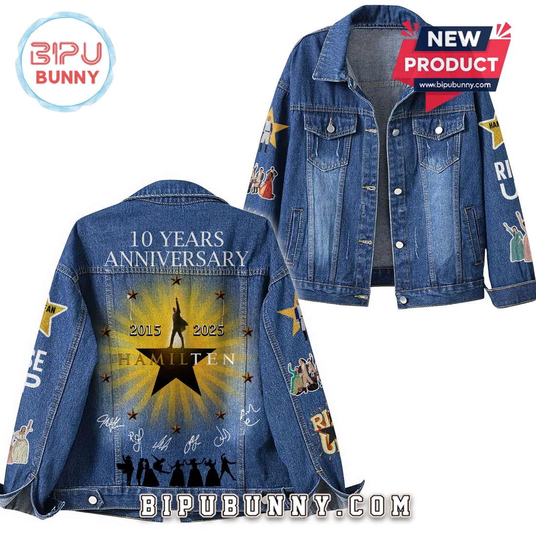 Hamilton 10 Years Anniversary Signatures Denim Jacket Hamilton 10 Years Anniversary Signatures Denim Jacket