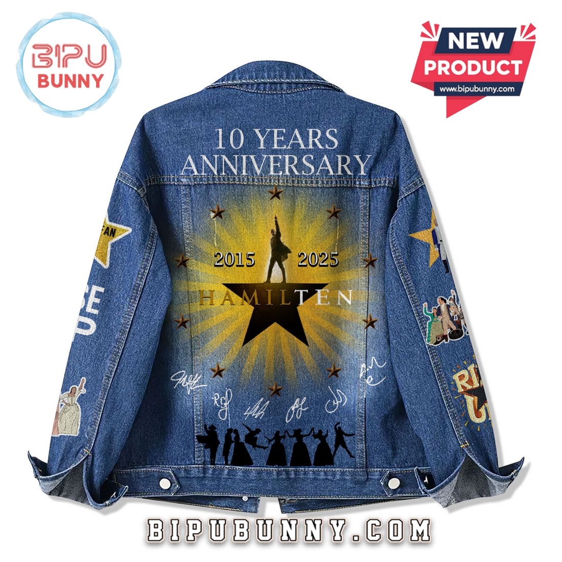 Hamilton 10 Years Anniversary Signatures Denim Jacket Hamilton 10 Years Anniversary Signatures Denim Jacket