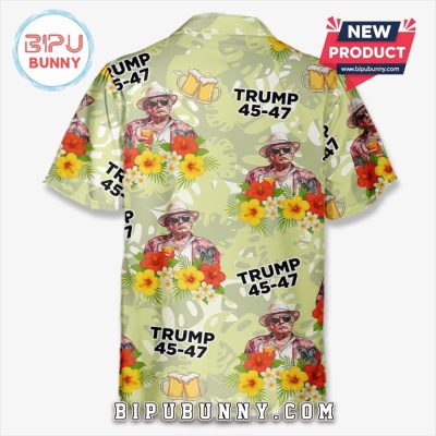Hands Up And Get Your Drinks Up Trump Tropical Hawaiian Shirt