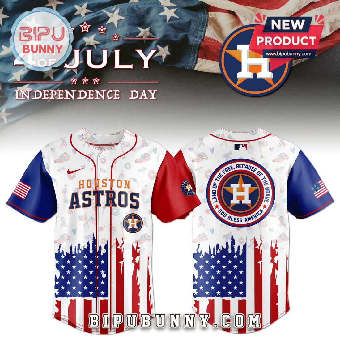 Houston Astros Independence Day Baseball Jersey 2025 Houston Astros Independence Day Baseball Jersey 2025