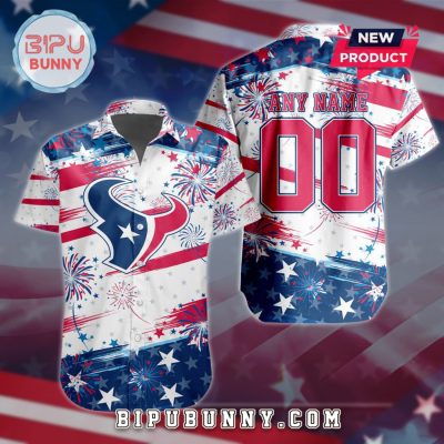 Houston Texans 2025 Independence Day 4th Of July Hawaiian Shirt
