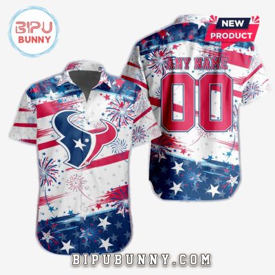 Houston Texans 2025 Independence Day 4th Of July Hawaiian Shirt