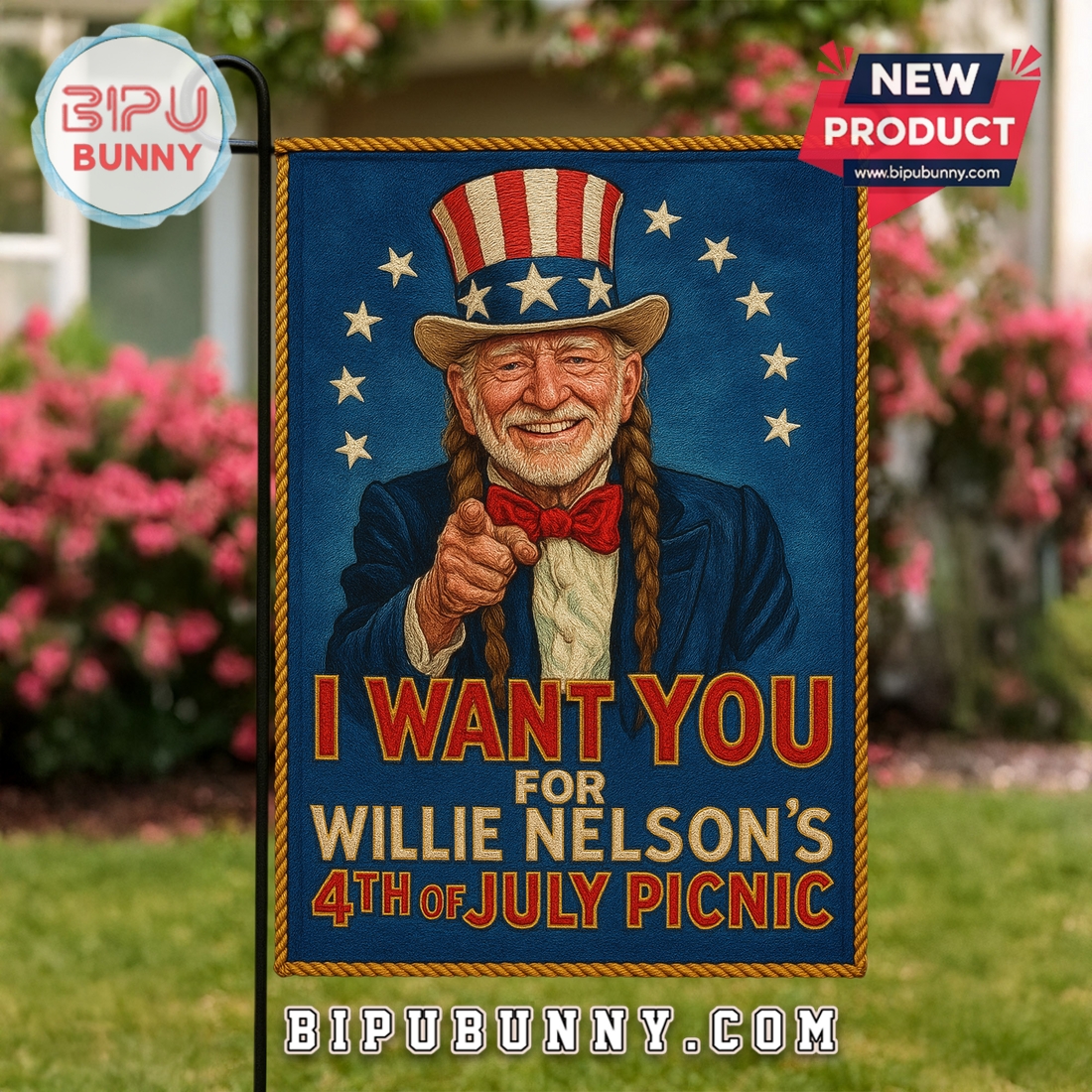 I Want You For Willie Nelson’s 4th Of July Picnic Flag I Want You For Willie Nelson’s 4th Of July Picnic Flag