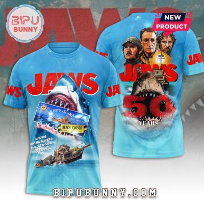 Jaws 50 Year Anniversary 3D Shark Shirt