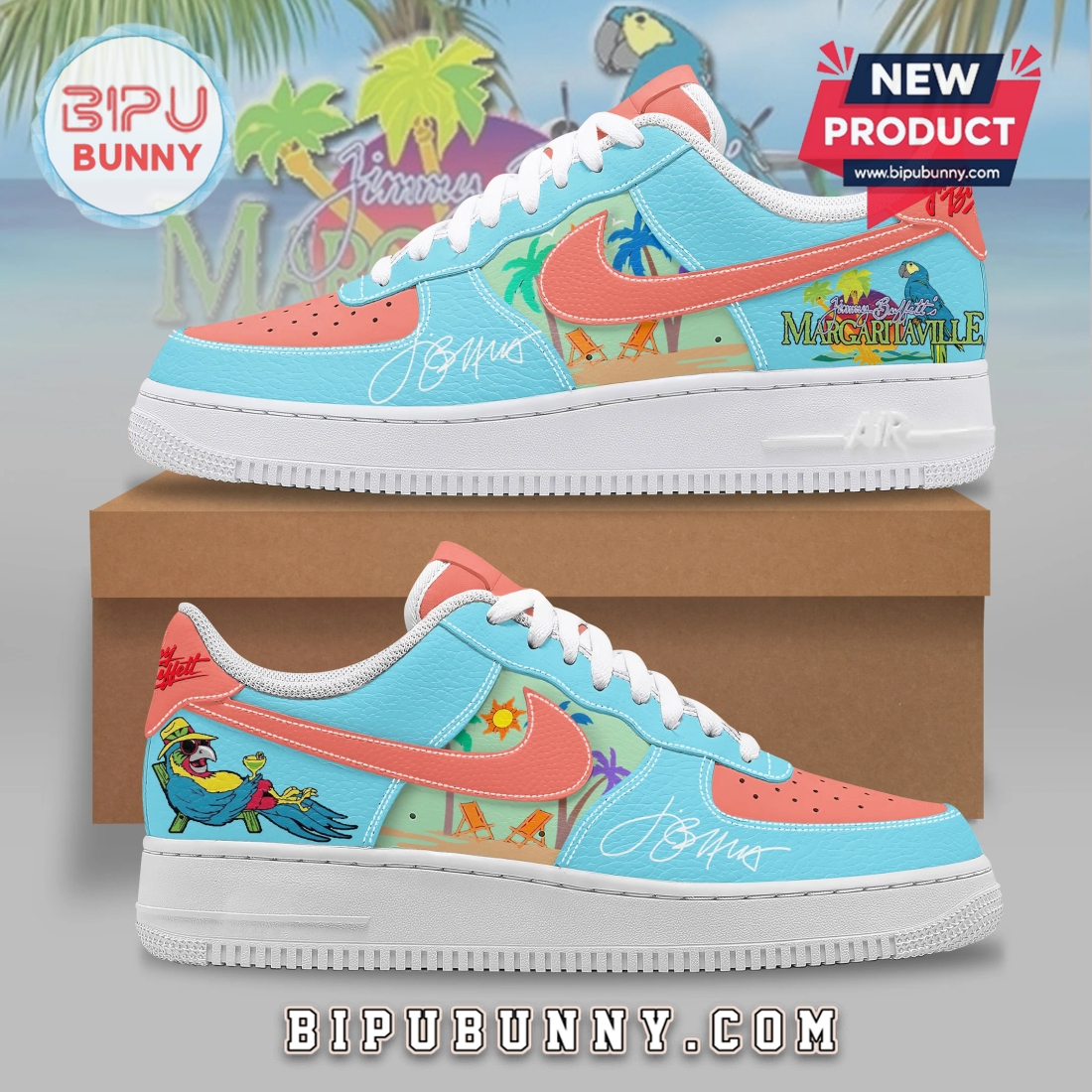 Jimmy Buffett Margaritaville Air Force 1 Sneakers Jimmy Buffett Margaritaville Air Force 1 Sneakers