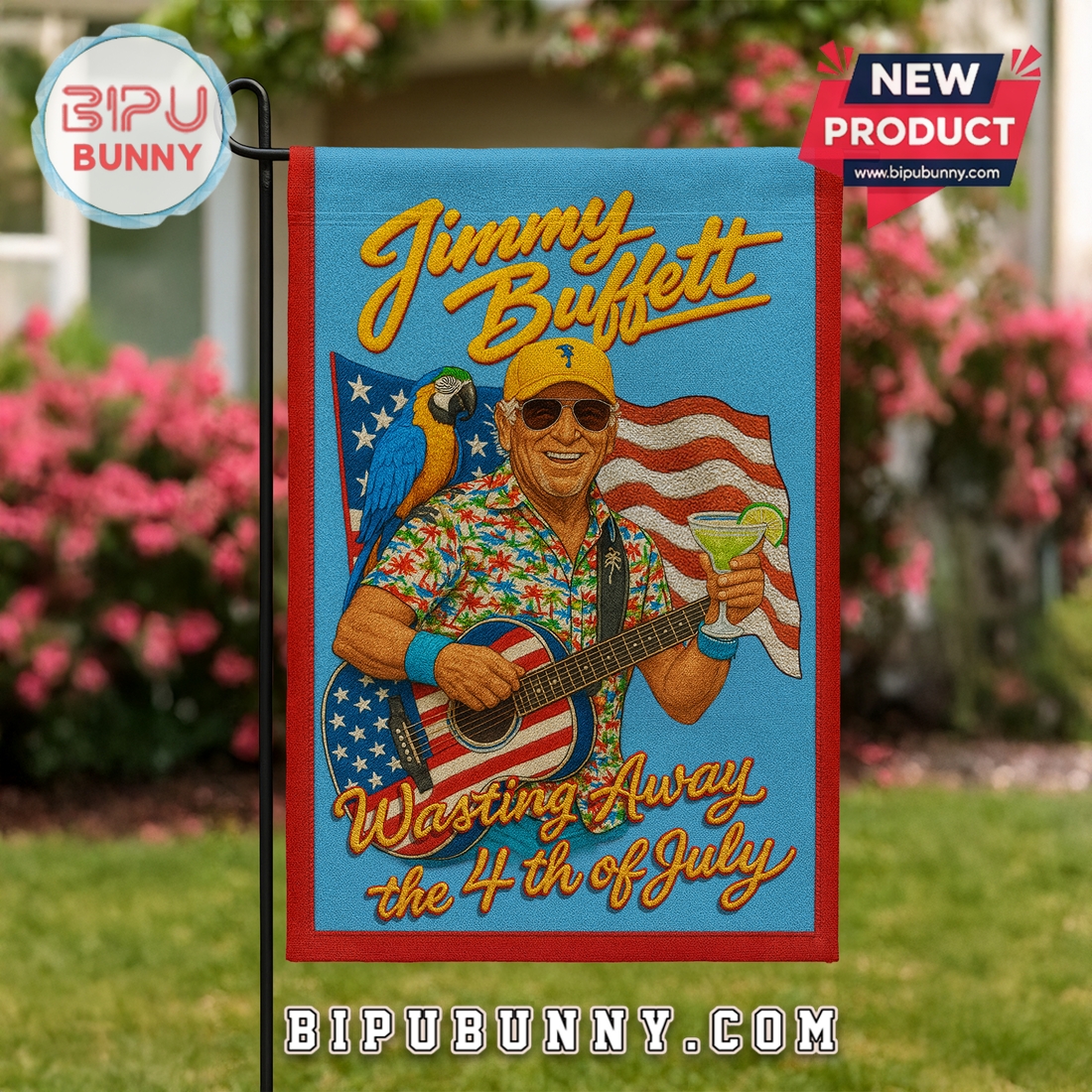 Jimmy Buffett Wasting Away The 4th Of July Flag Jimmy Buffett Wasting Away The 4th Of July Flag