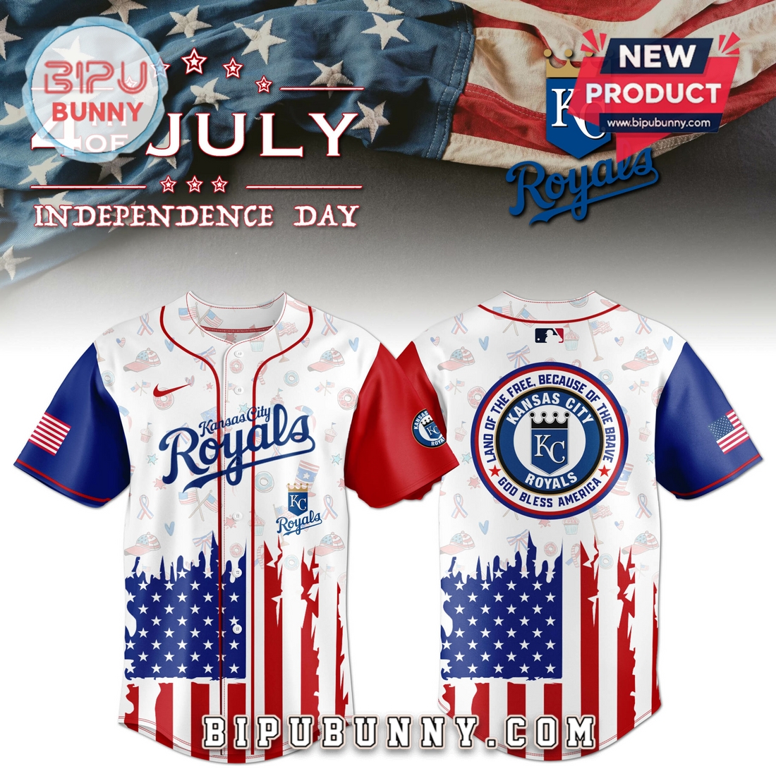 Kansas City Royals Independence Day Baseball Jersey 2025 Kansas City Royals Independence Day Baseball Jersey 2025