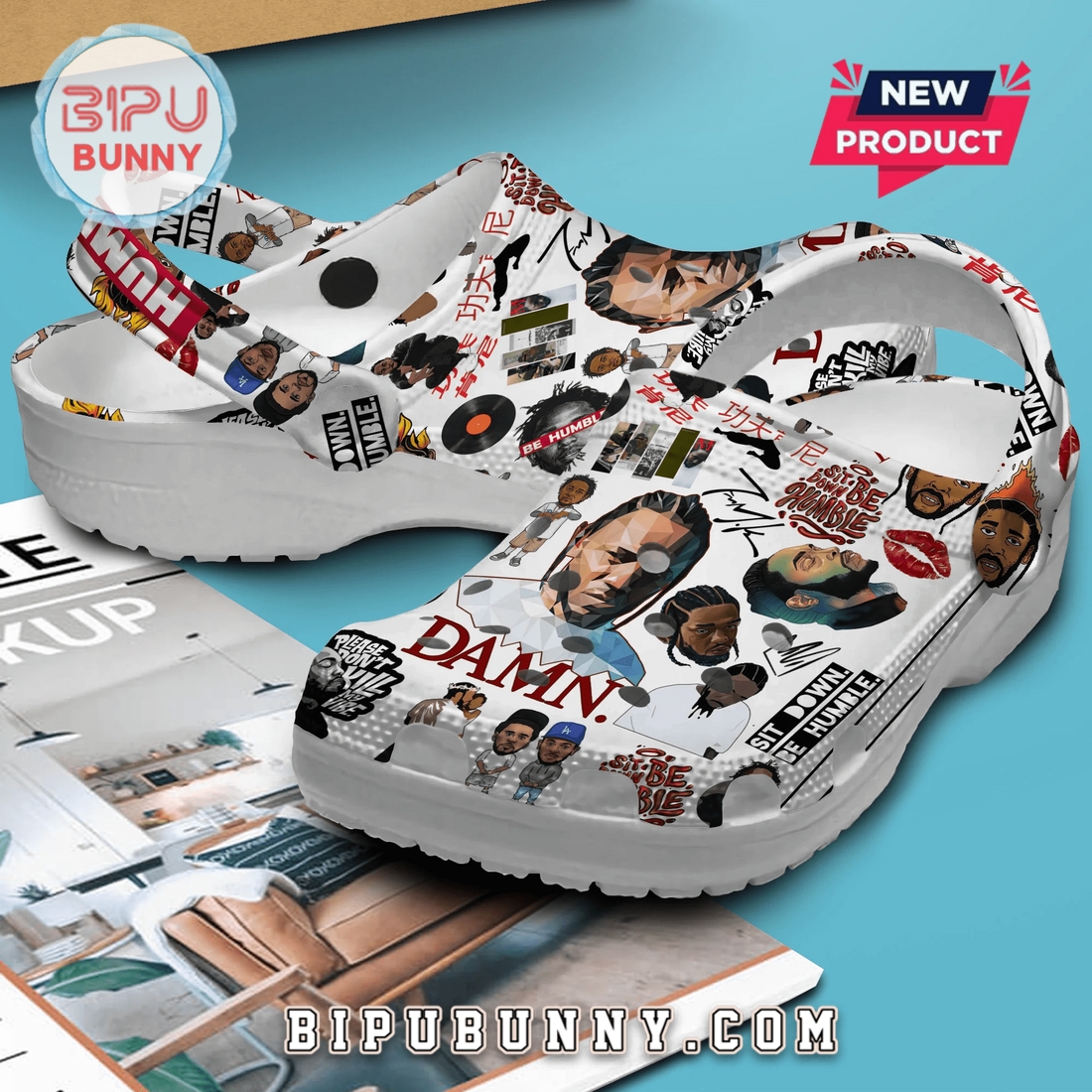 Kendrick Lamar Singer Music Crocs Crocband Clogs Kendrick Lamar Singer Music Crocs Crocband Clogs