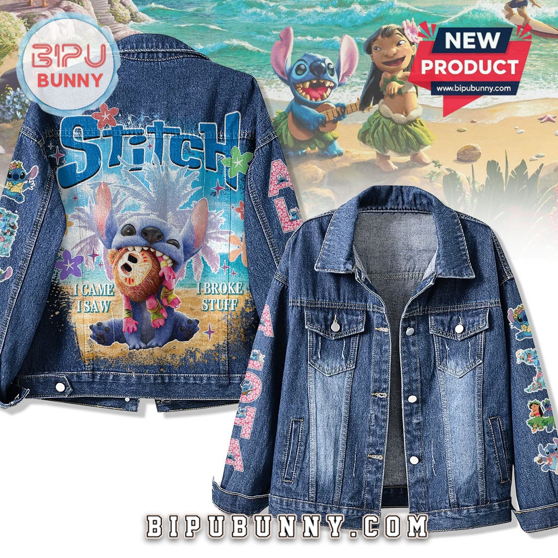 Lilo and Stitch 2025 Summer Denim Jacket Lilo and Stitch 2025 Summer Denim Jacket