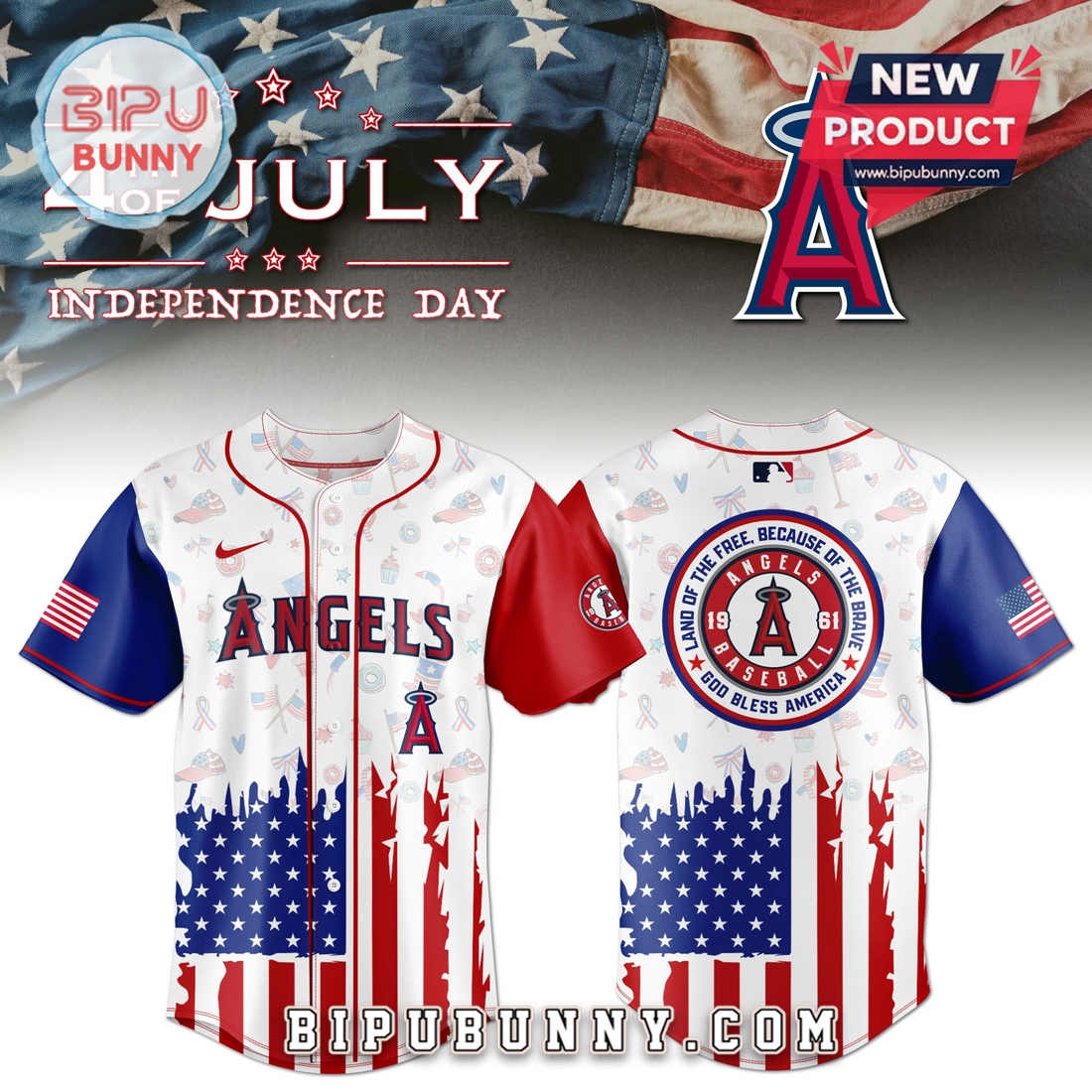 Los Angeles Angels Independence Day Baseball Jersey 2025 Los Angeles Angels Independence Day Baseball Jersey 2025