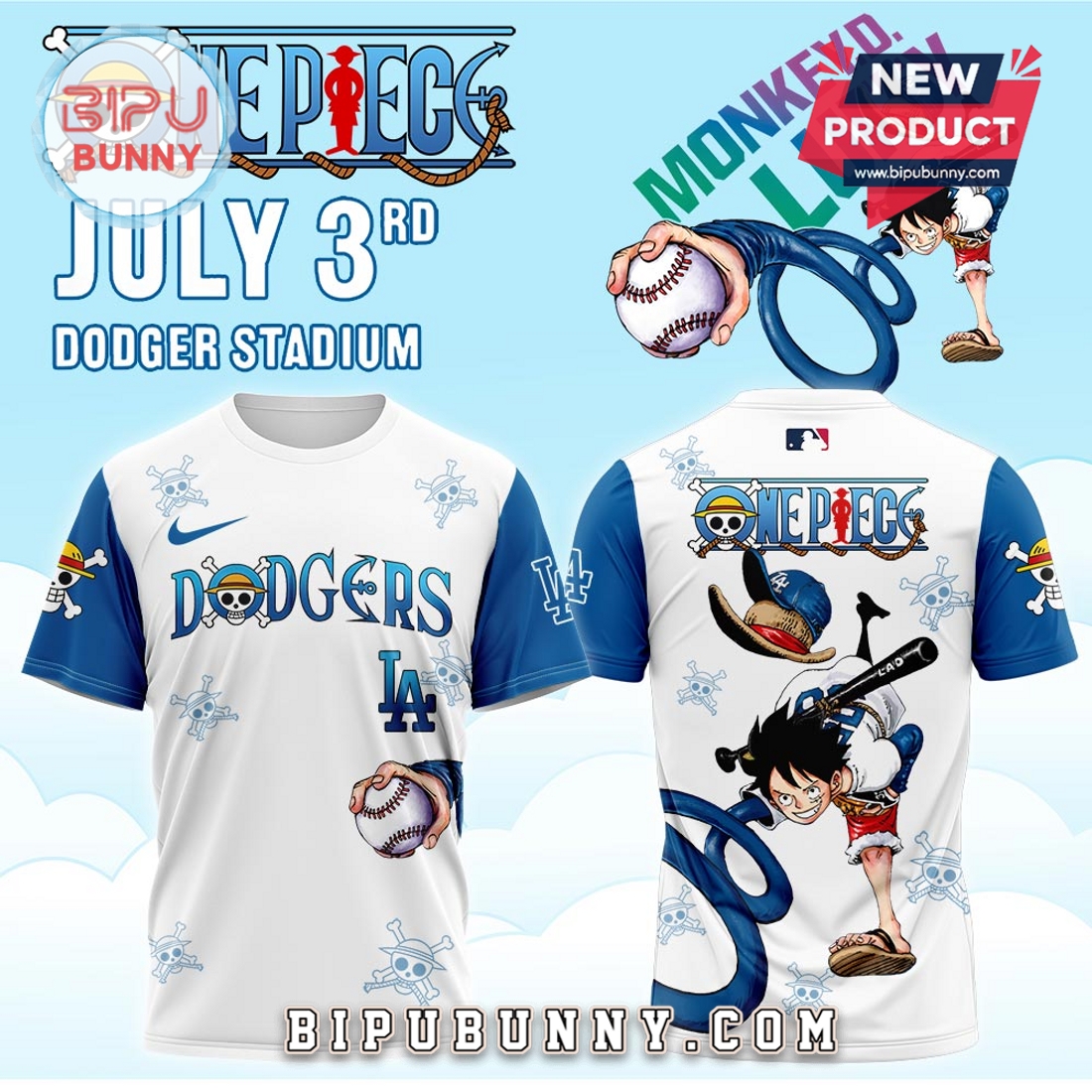 Los Angeles Dodgers 2025 x One Piece Night Hoodie Los Angeles Dodgers 2025 x One Piece Night Hoodie