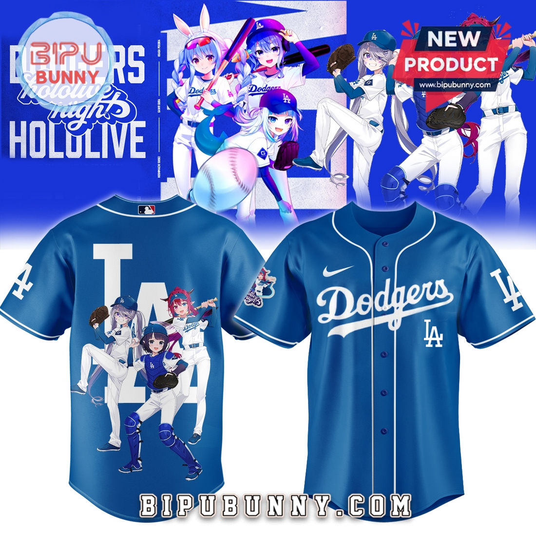 Los Angeles Dodgers Hololive 2025 Baseball Jersey Los Angeles Dodgers Hololive 2025 Baseball Jersey