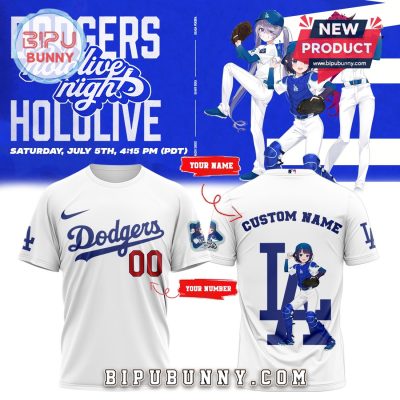 Los Angeles Dodgers Hololive Night Ina’nis Custom Shirt