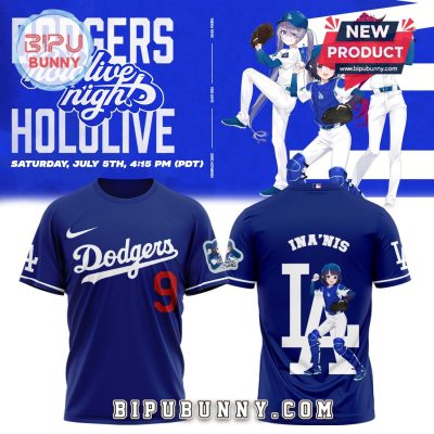 Los Angeles Dodgers Hololive Night Ina’nis Navy Shirt
