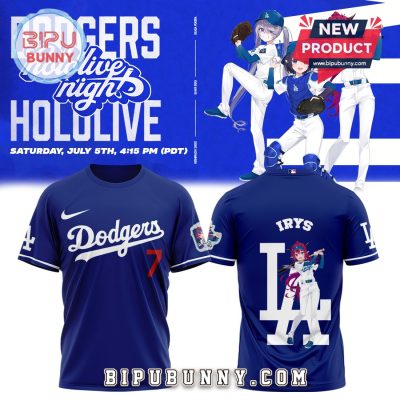 Los Angeles Dodgers Hololive Night IRyS Navy Shirt