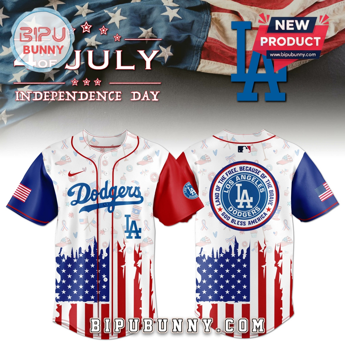 Los Angeles Dodgers Independence Day Baseball Jersey 2025 Los Angeles Dodgers Independence Day Baseball Jersey 2025