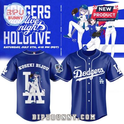 Los Angeles Dodgers x Hololive Night Biboo Baseball Jersey