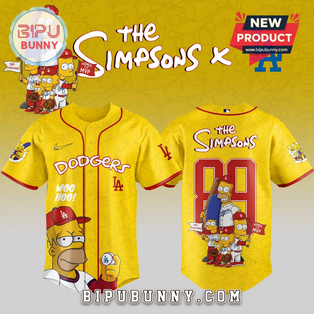 Los Angeles Dodgers x The Simpsons Limited Edition Baseball Jersey Los Angeles Dodgers x The Simpsons Limited Edition Baseball Jersey
