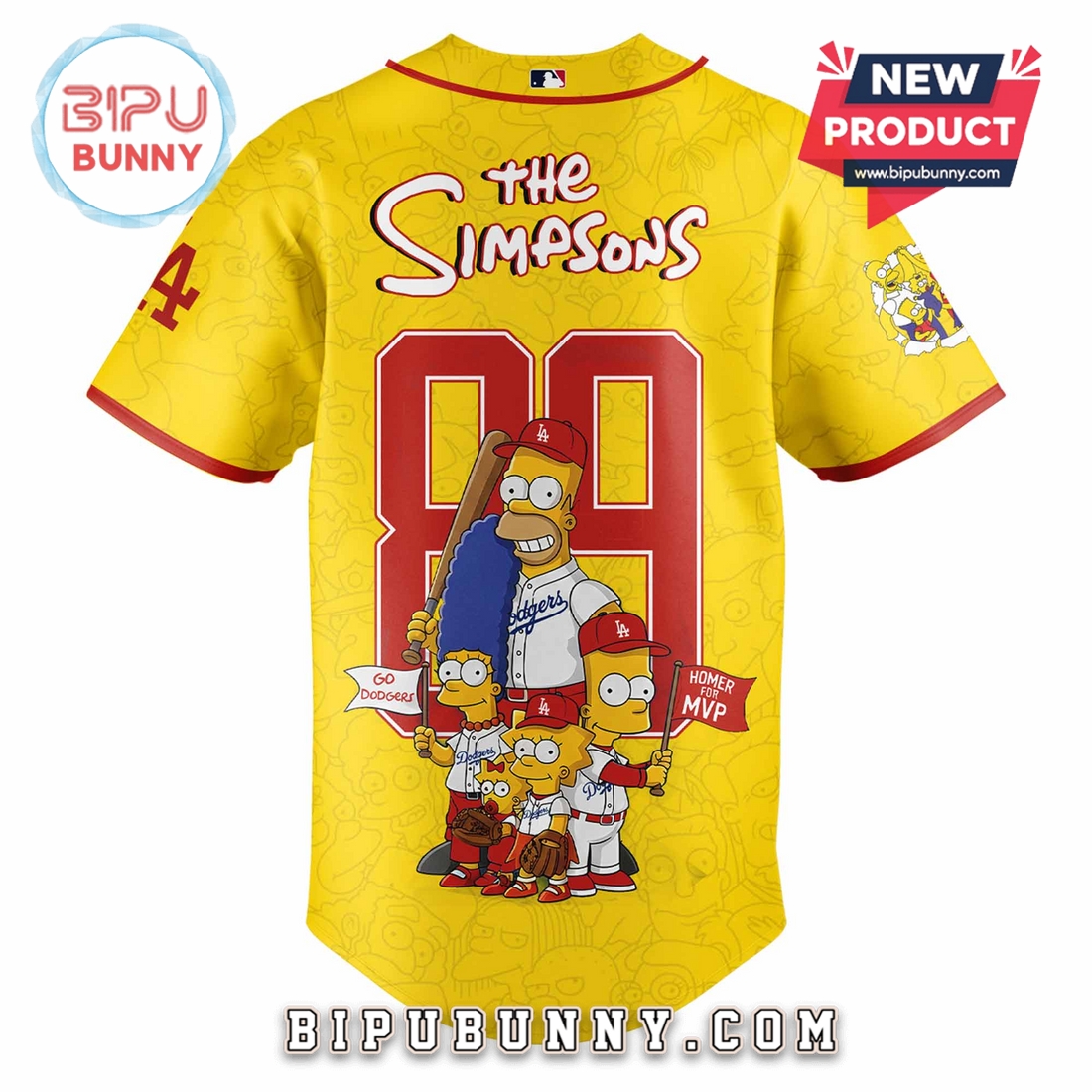 Los Angeles Dodgers x The Simpsons Limited Edition Baseball Jersey Los Angeles Dodgers x The Simpsons Limited Edition Baseball Jersey