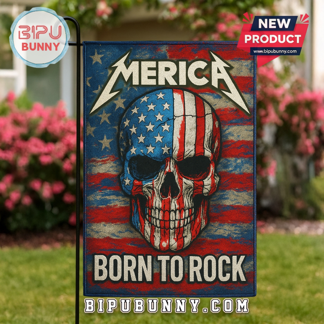 Merica Born To Rock Independence Day Flag Merica Born To Rock Independence Day Flag