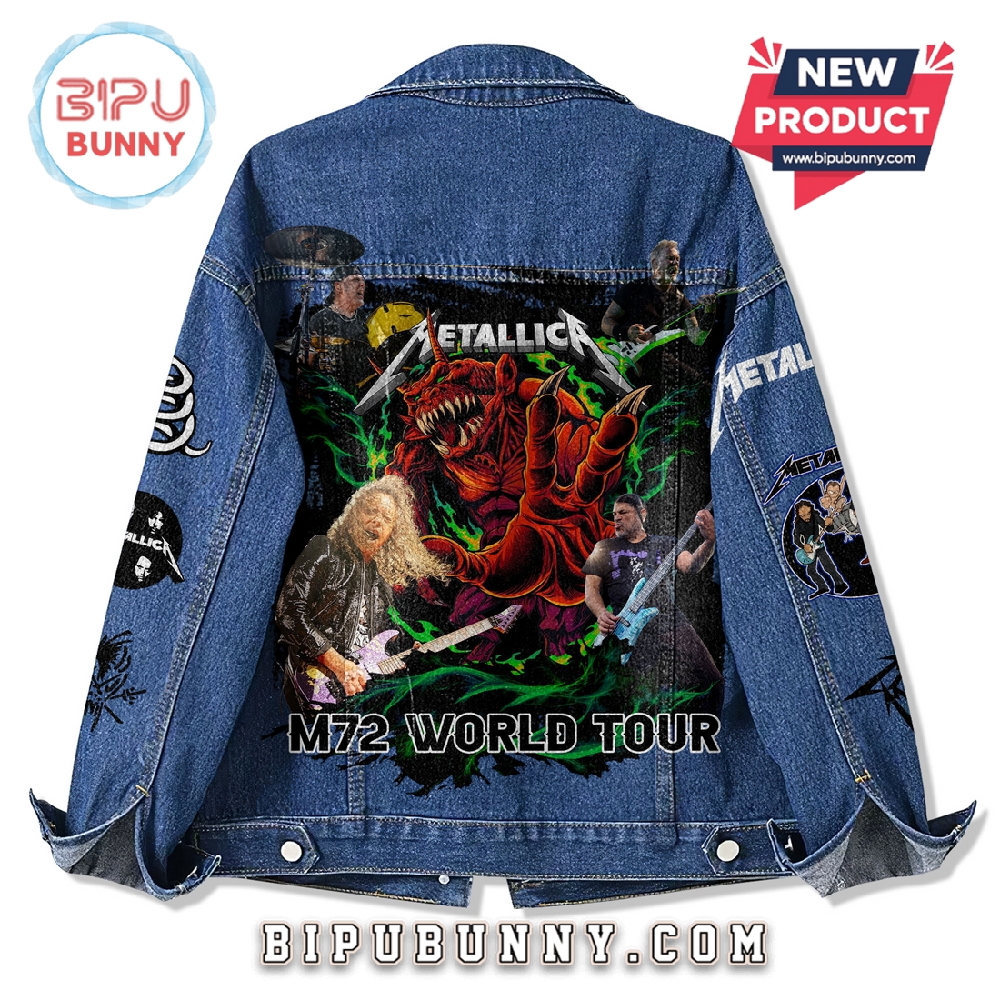 Metallica M72 World Tour 2025 Denim Jacket Metallica M72 World Tour 2025 Denim Jacket