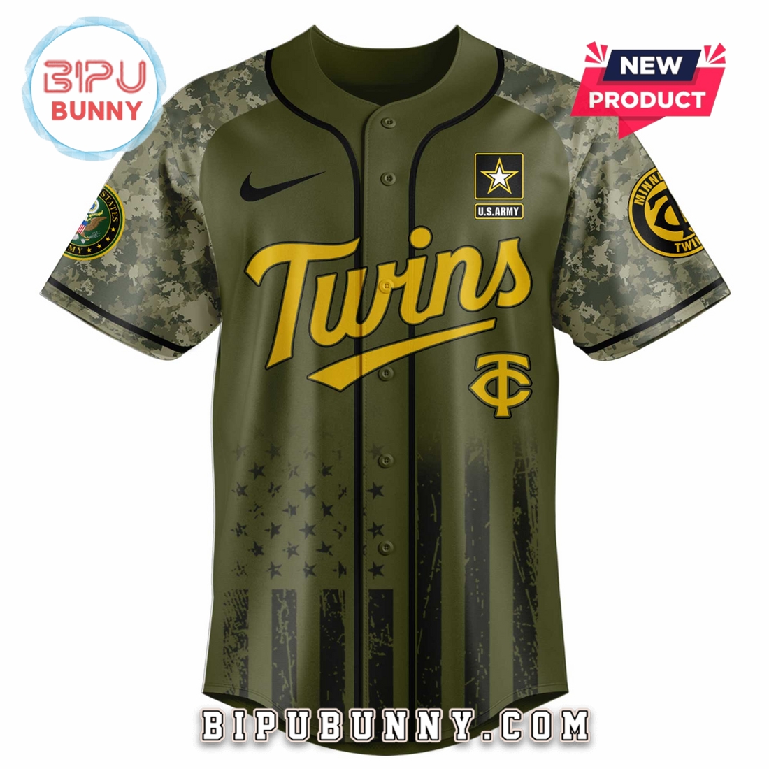 Minnesota Twins MLB x 250 U.S. Army Baseball Jersey Minnesota Twins MLB x 250 U.S. Army Baseball Jersey