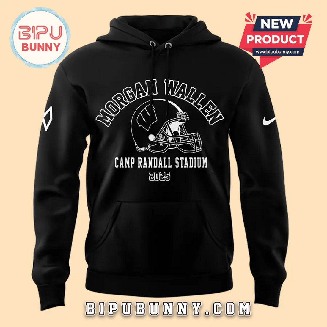 Morgan Wallen x Wisconsin Football Black Hoodie And Pants Morgan Wallen x Wisconsin Football Black Hoodie And Pants