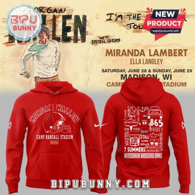 Morgan Wallen x Wisconsin Football Red Hoodie And Pants