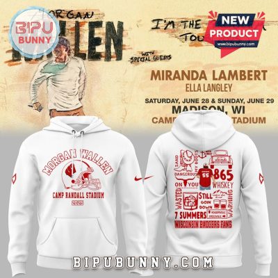 Morgan Wallen x Wisconsin Football White Hoodie