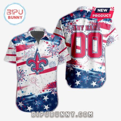 New Orleans Saints 2025 Independence Day 4th Of July Hawaiian Shirt