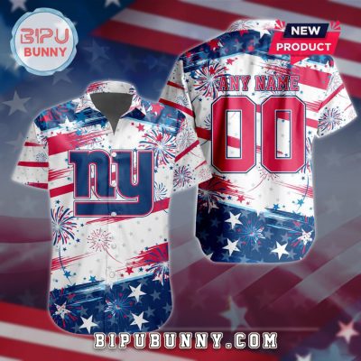 New York Giants 2025 Independence Day 4th Of July Hawaiian Shirt