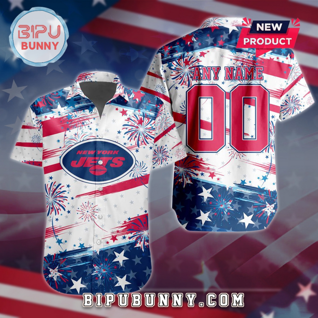 New York Jets 2025 Independence Day 4th Of July Hawaiian Shirt New York Jets 2025 Independence Day 4th Of July Hawaiian Shirt