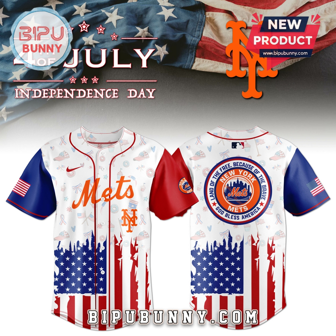 New York Mets Independence Day Baseball Jersey 2025 New York Mets Independence Day Baseball Jersey 2025