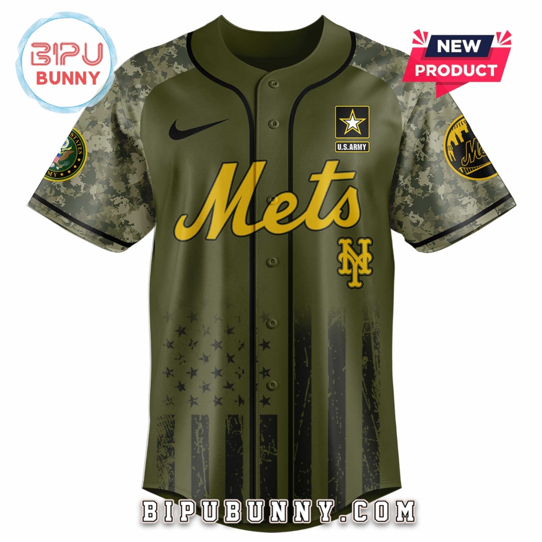 New York Mets MLB x 250 U.S. Army Baseball Jersey New York Mets MLB x 250 U.S. Army Baseball Jersey