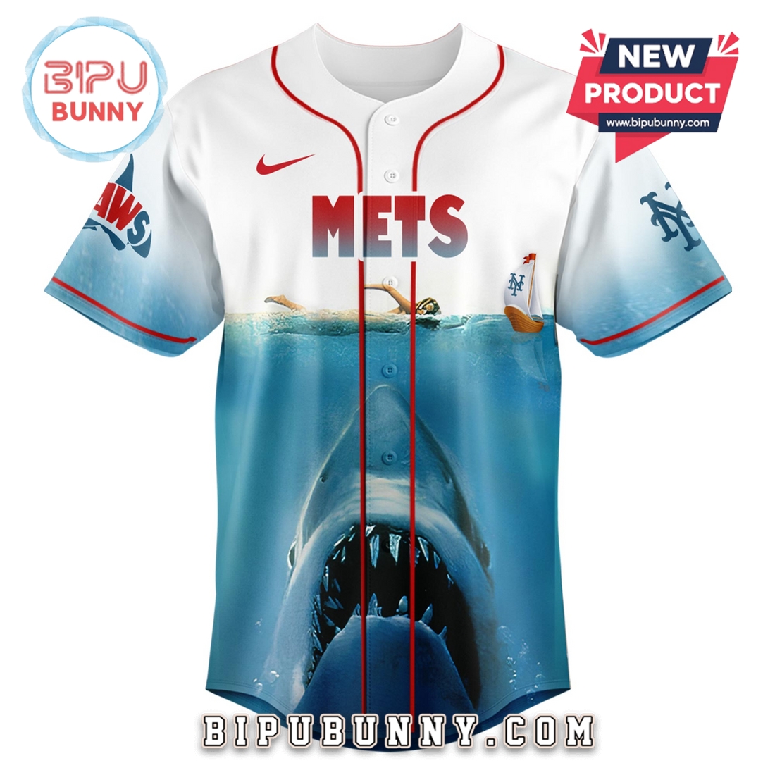 New York Mets x JAWS Limited Edition Baseball Jersey New York Mets x JAWS Limited Edition Baseball Jersey