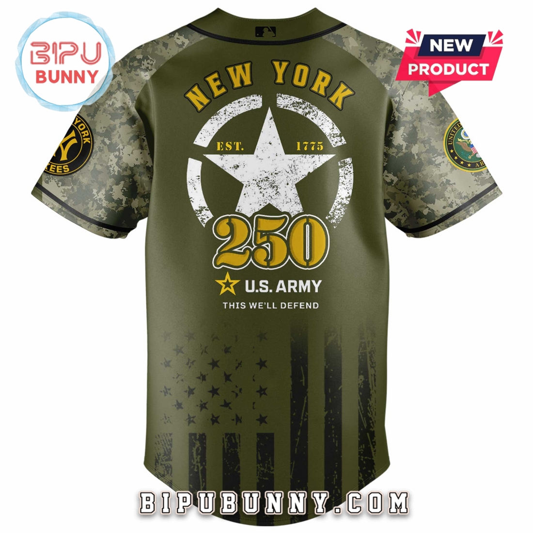 New York Yankees MLB x 250 U.S. Army Baseball Jersey New York Yankees MLB x 250 U.S. Army Baseball Jersey