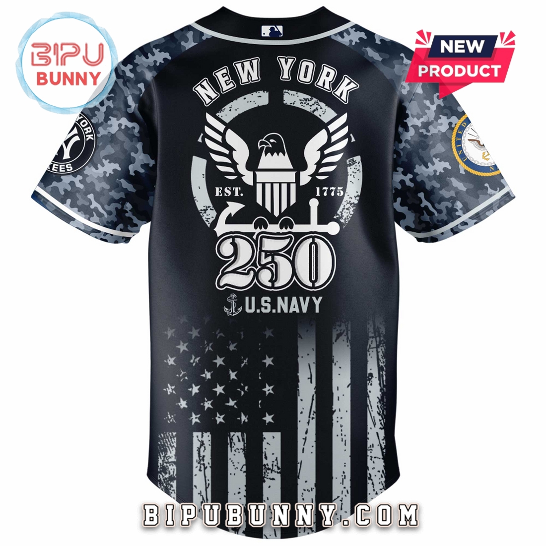 New York Yankees MLB x 250 U.S. Navy Baseball Jersey New York Yankees MLB x 250 U.S. Navy Baseball Jersey
