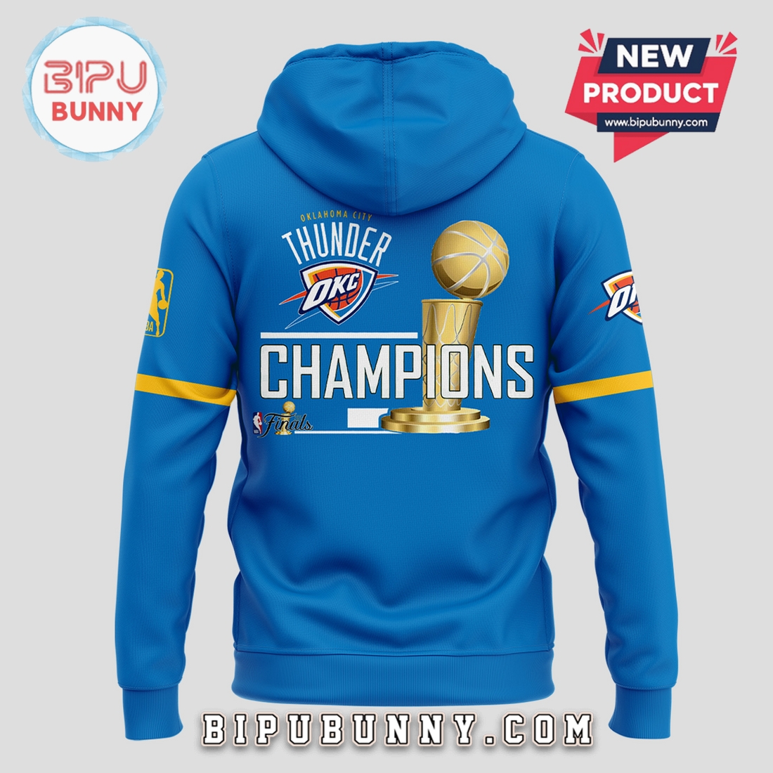 Oklahoma City Thunder OKC Champions 2025 Blue Hoodie Oklahoma City Thunder OKC Champions 2025 Blue Hoodie