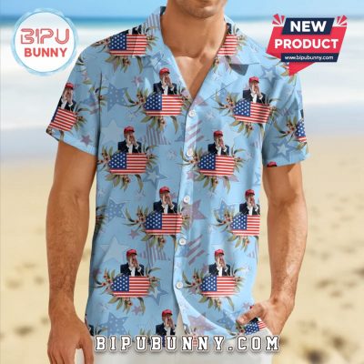 Patriotic Stars Flag Independence Day Hawaiian Shirt