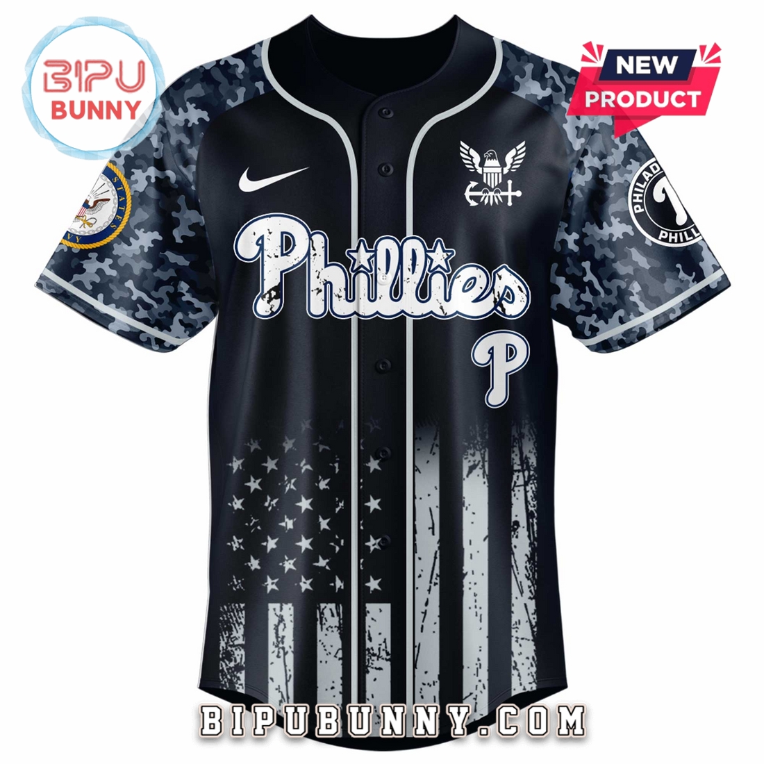 Philadelphia Phillies MLB x 250 U.S. Navy Baseball Jersey Philadelphia Phillies MLB x 250 U.S. Navy Baseball Jersey
