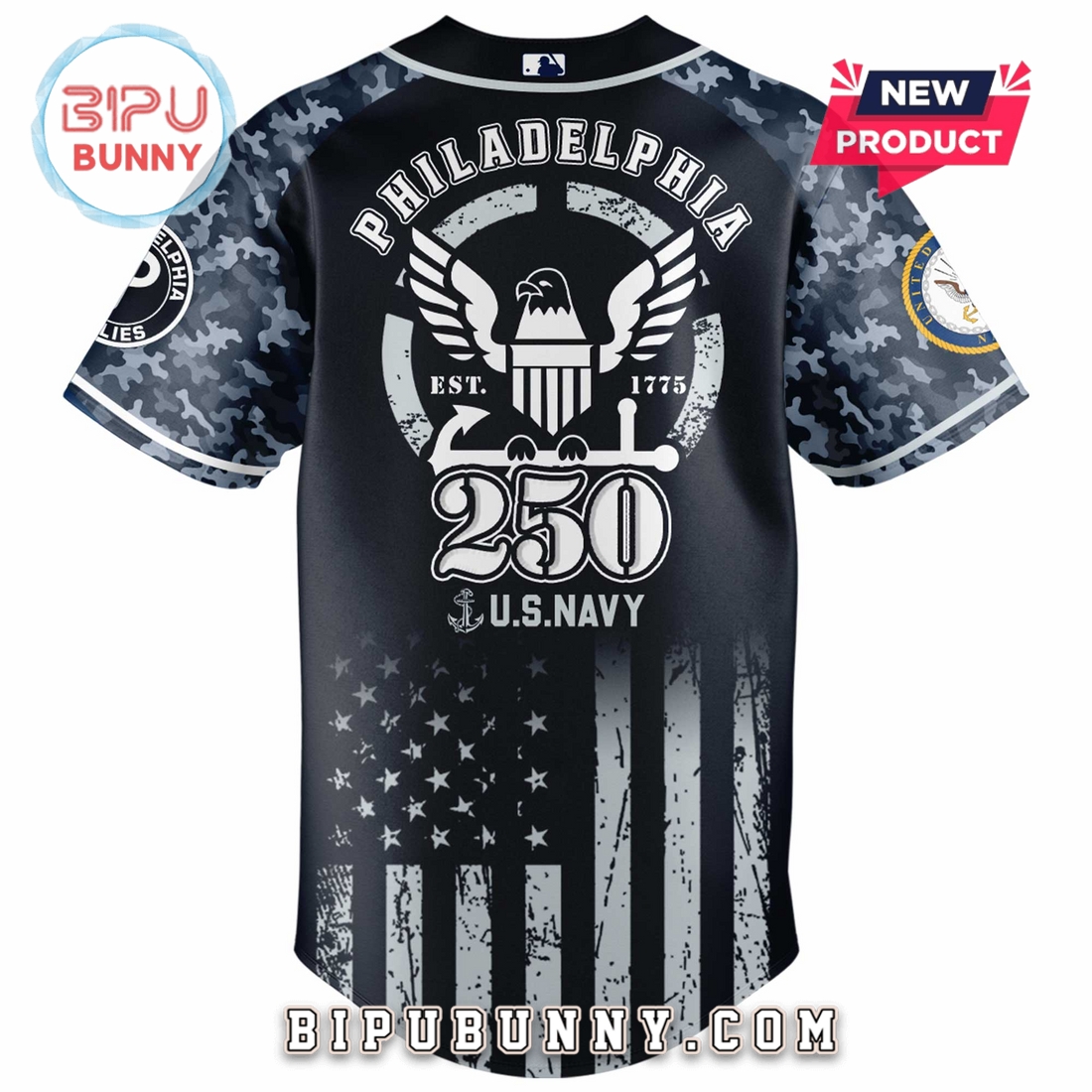 Philadelphia Phillies MLB x 250 U.S. Navy Baseball Jersey Philadelphia Phillies MLB x 250 U.S. Navy Baseball Jersey