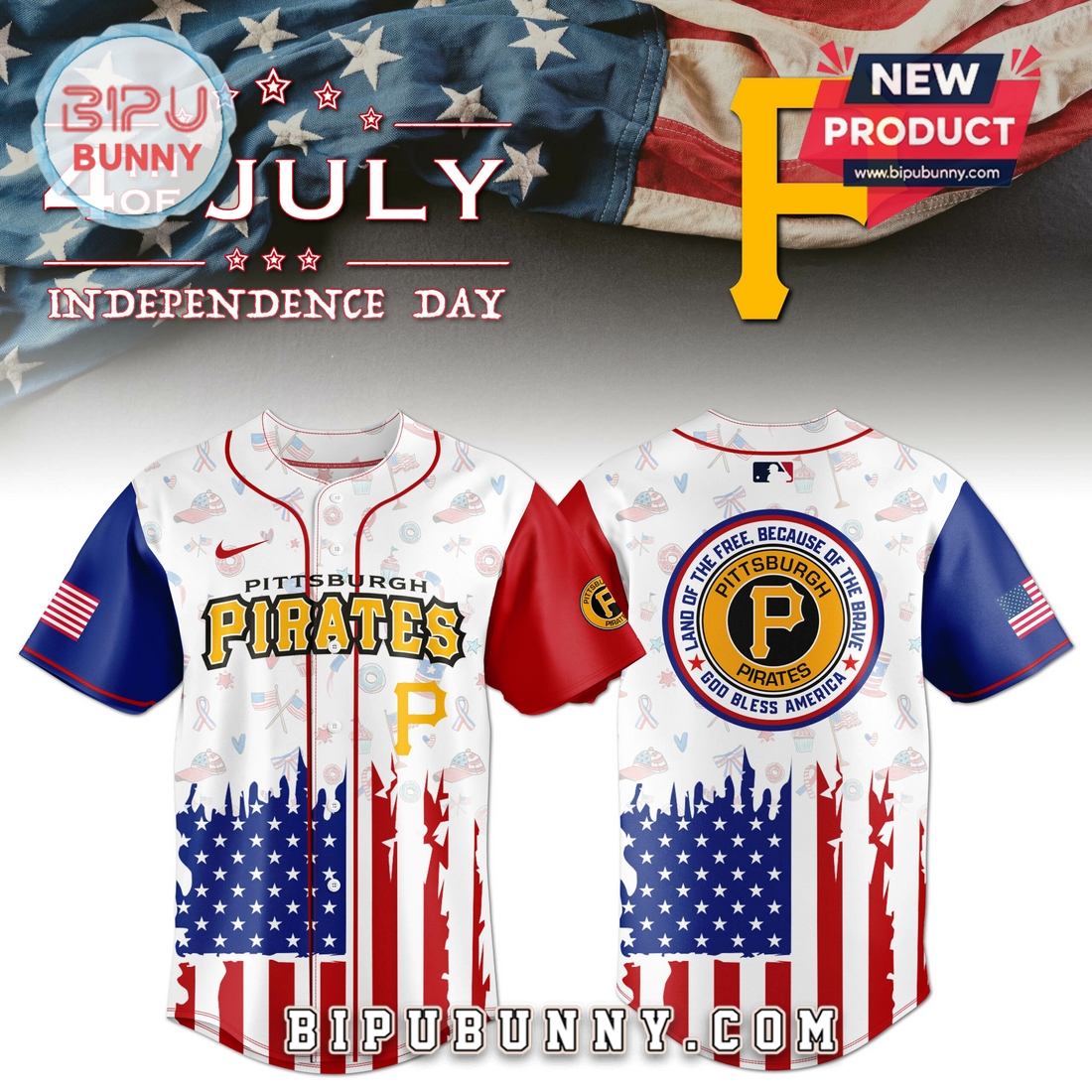Pittsburgh Pirates Independence Day Baseball Jersey 2025 Pittsburgh Pirates Independence Day Baseball Jersey 2025