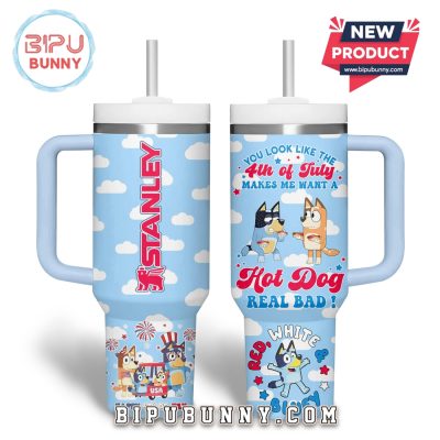 Premium Bluey and Bingo 4th Of July Stanley Cup