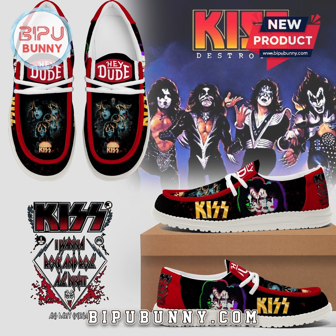 Premium Destroyer Kiss Band Loafer Shoes Premium Destroyer Kiss Band Loafer Shoes