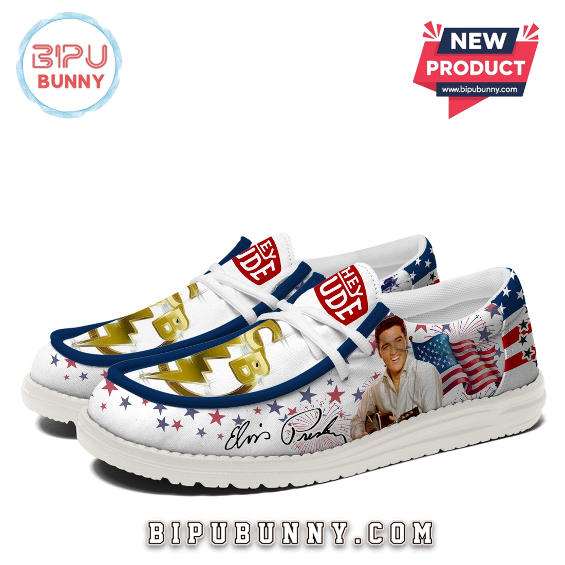Premium Elvis Presley Happy 4th Of July Loafer Shoes Premium Elvis Presley Happy 4th Of July Loafer Shoes