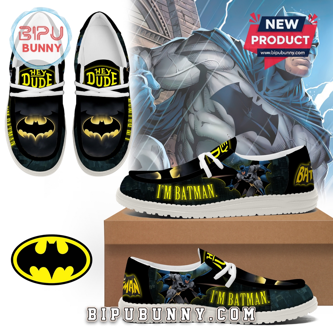 Premium I Am Batman Loafer Shoes Premium I Am Batman Loafer Shoes