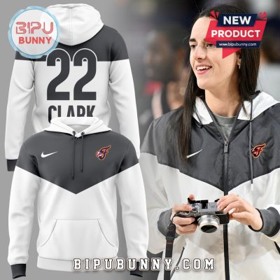 Premium Indiana Caitlin Clark Grey White Hoodie 2025